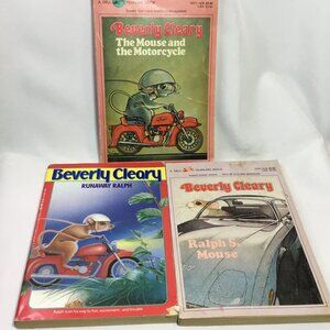 Lot Of 3 Beverly Cleary Books, The Mouse And The Motorcycle/Ralph S. Mouse, + 1